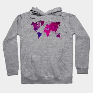 world map purple  #map #worldmap Hoodie